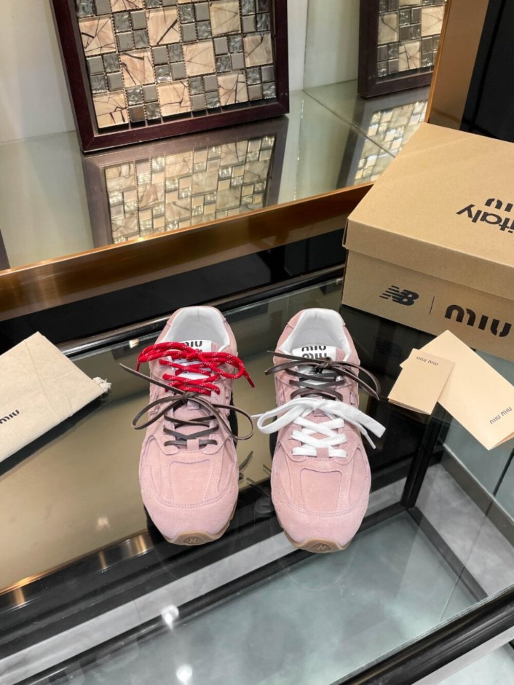 ✨ Authentic Miu Miu x New Balance Pink Suede Sneakers